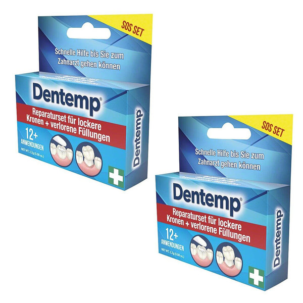 Doppelpack: Dentemp® Reparaturset für lockere Kronen + verlorene Füllungen