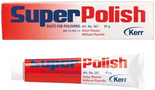 SuperPolish™ Polierpaste von Kerr - ohne Fluorid, Anisgeschmack, 45 Gramm