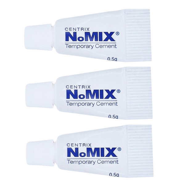 Dreierpack NoMIX® provisorischer Zahnzement für Kronen und Brücken (0,5 g)